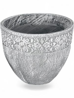 Atlas Pot Large Whitewash Finish - H360mm x W410mm - 15kg