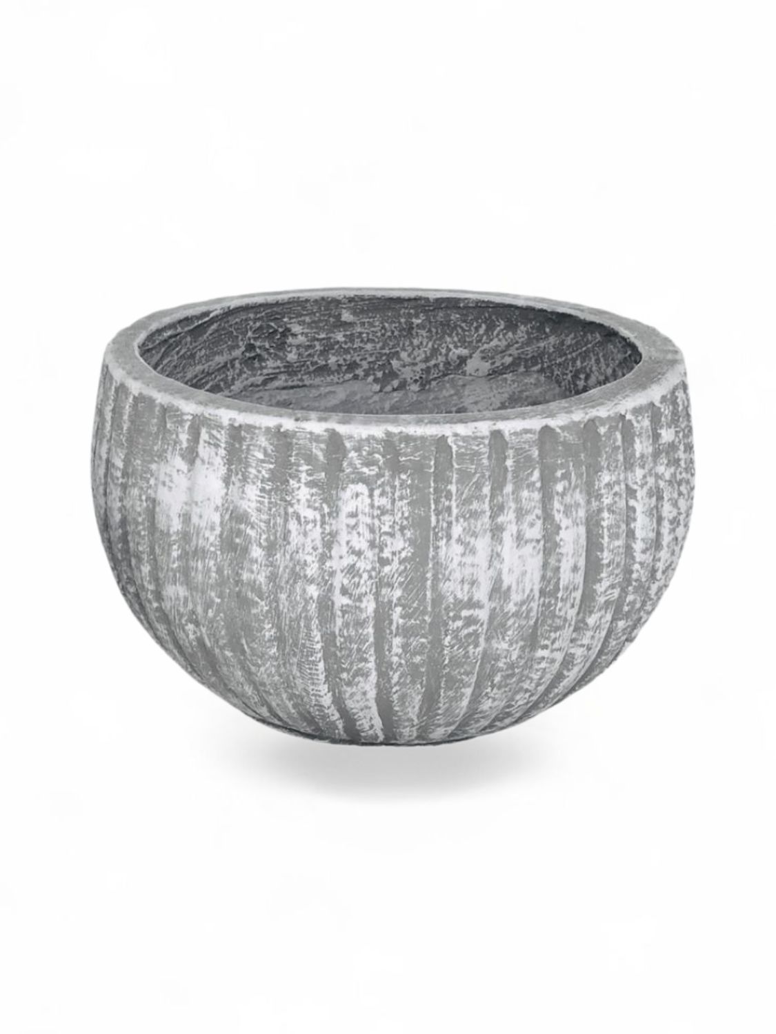 Hekla Pot Small Whitewash Finish - H180mm x W270mm - 5kg
