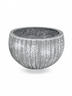 Hekla Pot Small Whitewash Finish - H180mm x W270mm - 5kg