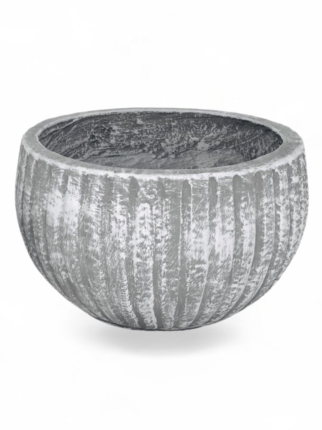 Hekla Pot Medium Whitewash Finish - H230mm x W370mm - 9kg