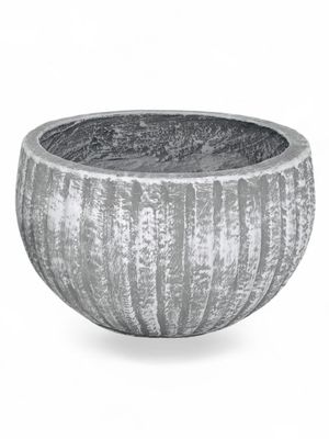 Hekla Pot Medium Whitewash Finish - H230mm x W370mm - 9kg