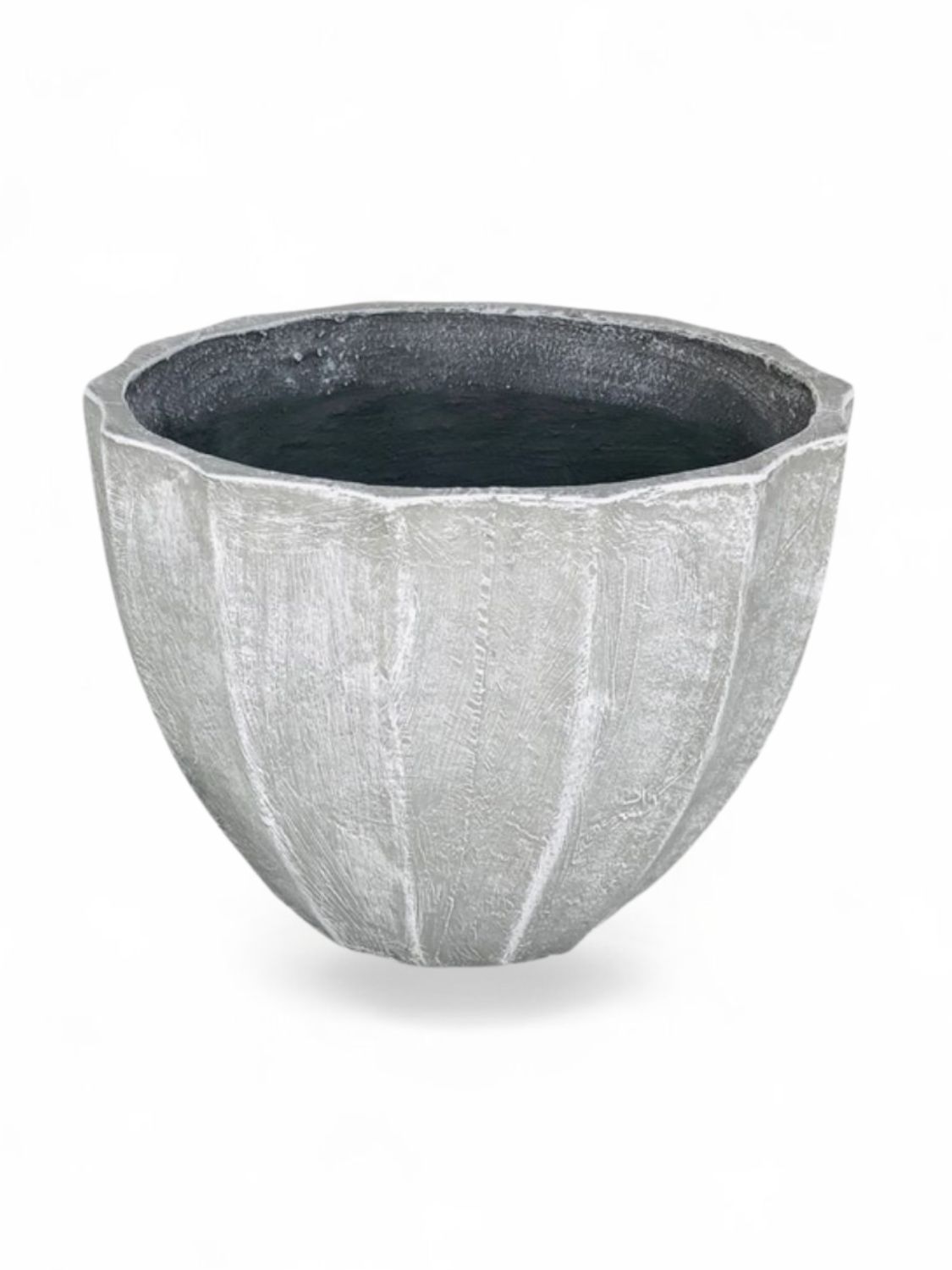 Godiva Pot Small Whitewash Finish - H220mm x W340mm - 6kg