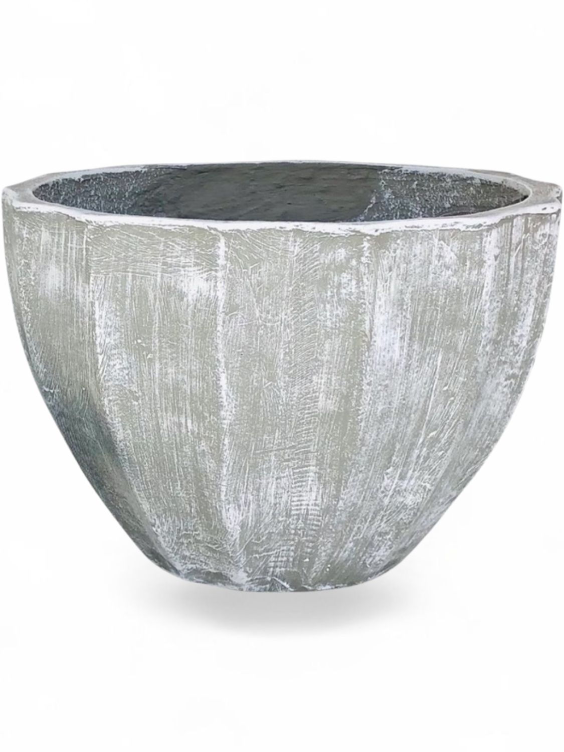 Godiva Pot Large Whitewash Finish - H420mm x W550mm - 17kg