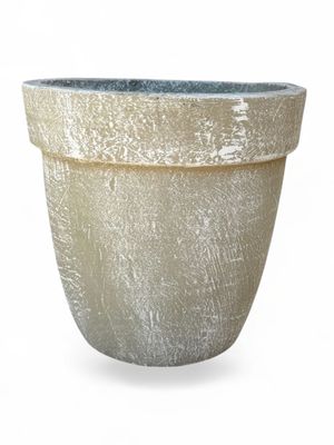 Lollipop Planter Medium Whitewash Finish - H300mm x W300mm - 9kg