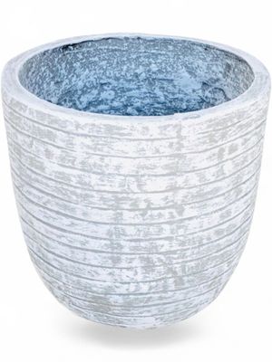 Hope Plant Pot Medium with Large Stripes Whitewash - Finish H350mm x W340mm - 11kg