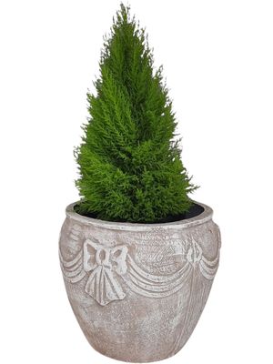 Carine Planter Whitewash Finish - H390mm x W420mm - 20kg