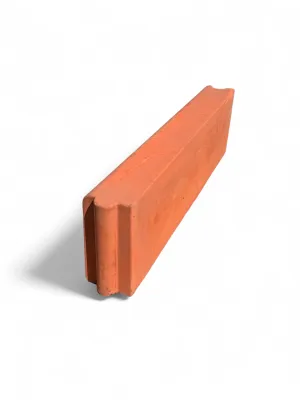 Interlocking Garden Edging Terracotta - L500mm - H150mm - W80mm 12kg