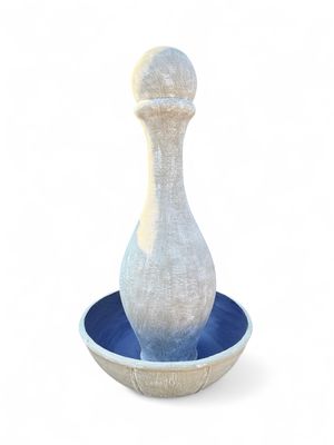 Large Gracelle Ball Fountain Whitewash Finish H2000mm - Bowl W800mm -H360mm (Excluding Dophin P-2500 Pump)