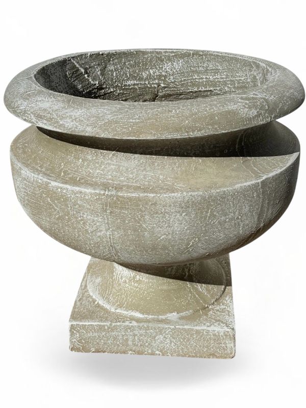 Erika Pot Whitewash Finish - H410mm x W420mm - 20kg