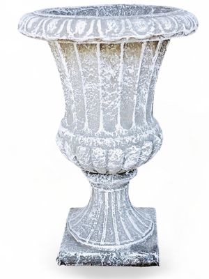 French Ivory Vase Whitewash Finish - H500mm x W350mm - 13kg