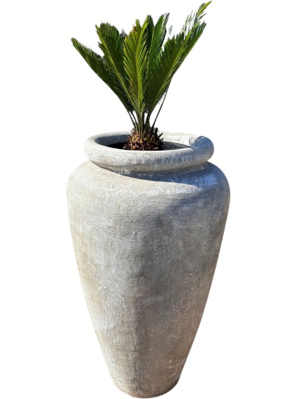 Ansie Vase Whitewash Finish - H980mm x W600mm - 45kg