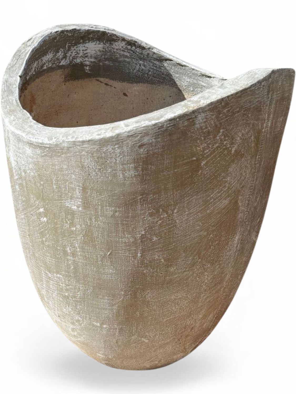 Zip Vase Large Whitewash Finish - H690mm - 41kg