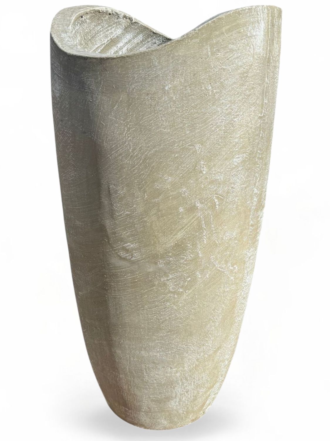 Zip Vase X-Large Whitewash Finish - H1000mm x W450mm - 50kg