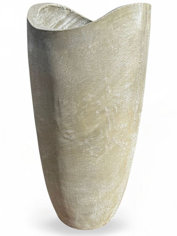 Zip Vase X-Large Whitewash Finish - H1000mm x W450mm - 50kg
