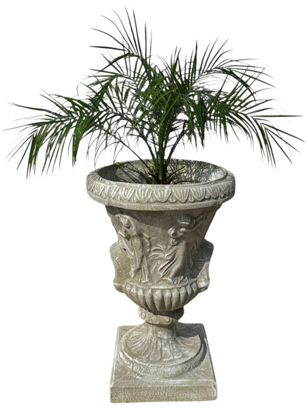 Dancing Ladies Scroll Urn Whitewash Finish - H860mm x W550mm - 58kg