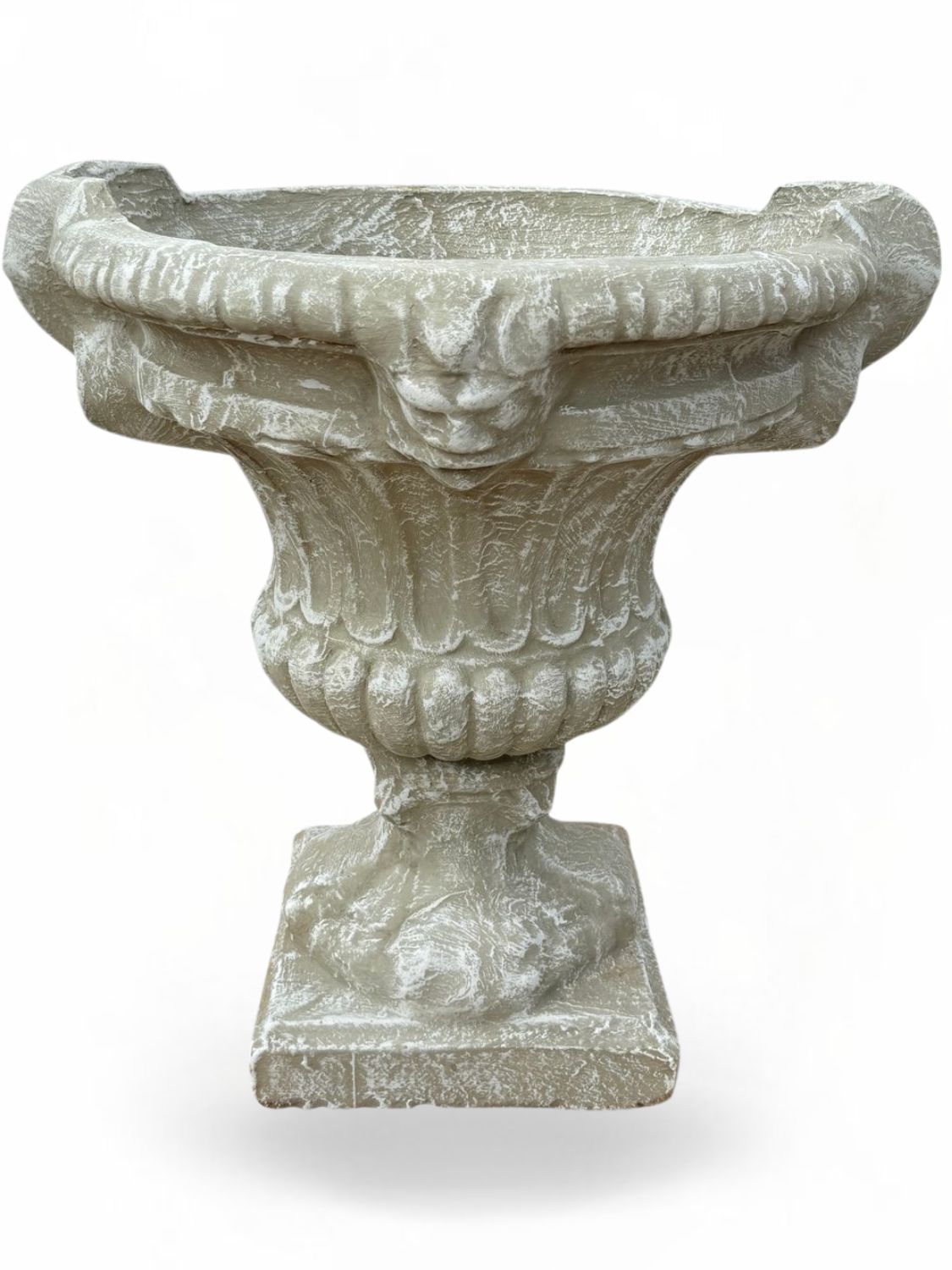 Rope Urn Whitewash Finish - H700mm x W500mm - 58kg