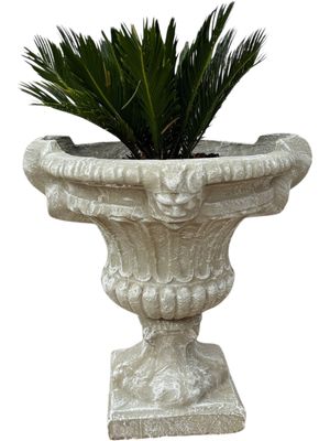 Rope Urn Whitewash Finish - H700mm x W500mm - 58kg