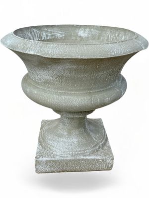 Angelica Urn Whitewash Finish - H650mm x W530mm x Base 400mm - 49kg