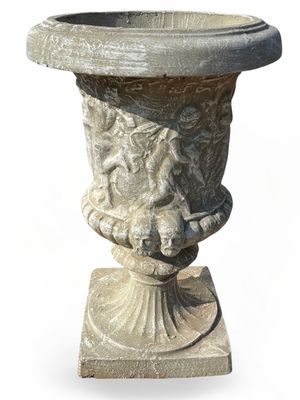 Dancing Lady Face Urn Whitewash Finish - H1000mm x W600mm - 79kg