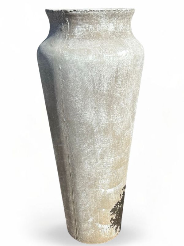 Monaco Jar X-Large Whitewash Finish - H1100mm - 60kg