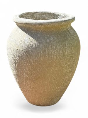 Turkish Jar Medium Whitewash Finish  - H480mm-W400mm - Mouth 250mm 16kg