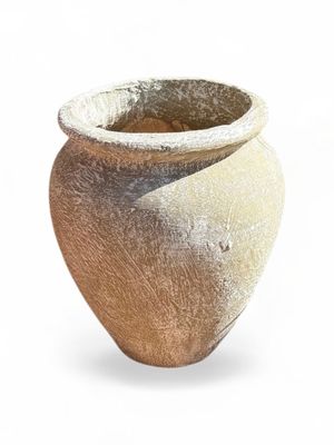 Turkish Jar Small Whitewash Finish - H420mm -W360-Mouth250mm- 12kg