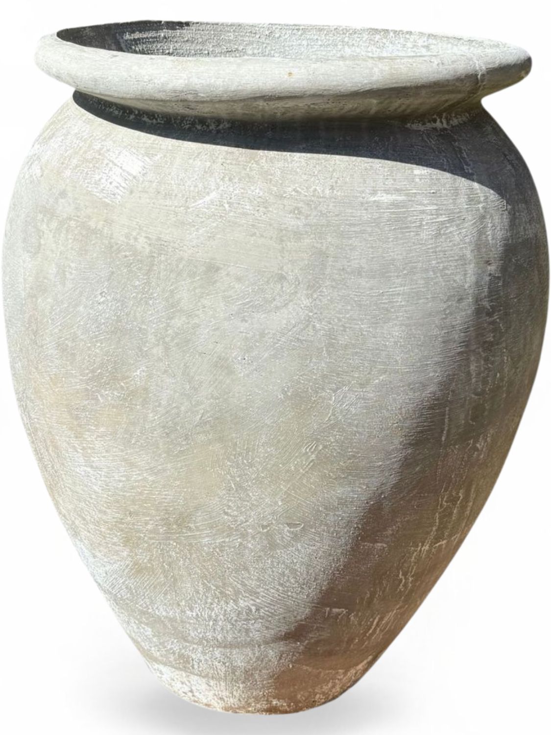 Sebastian Jar X-Large Whitewash Finish - H930mm-W700mm-Mouth500mm - 60kg