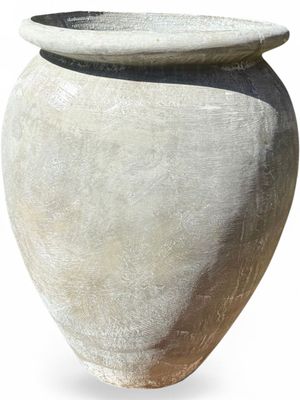 Sebastian Jar X-Large Whitewash Finish - H930mm-W700mm-Mouth500mm - 60kg