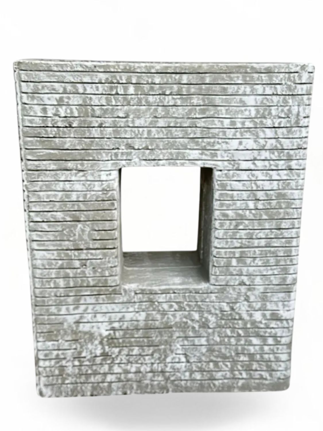 Designer Planter With Hole Whitewash Finish H770mm x L625mm x W260mm
