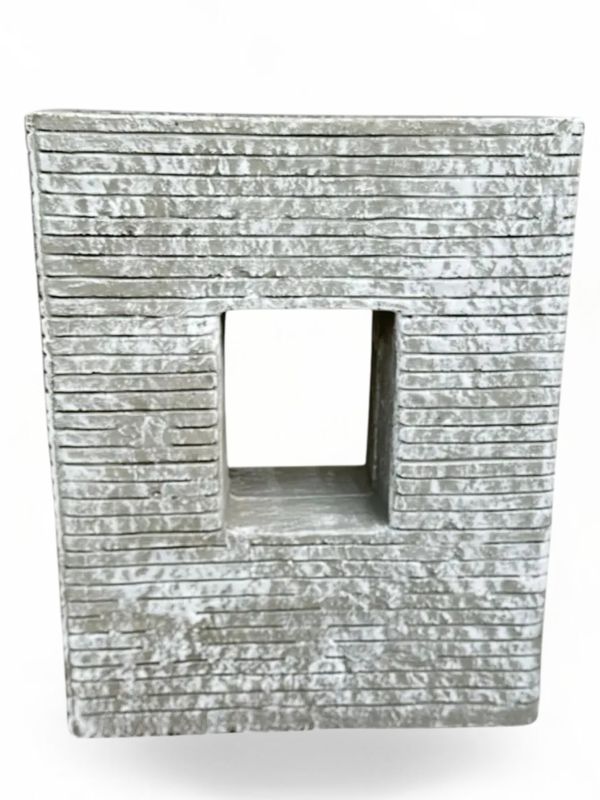 Designer Planter With Hole Whitewash Finish H770mm x L625mm x W260mm