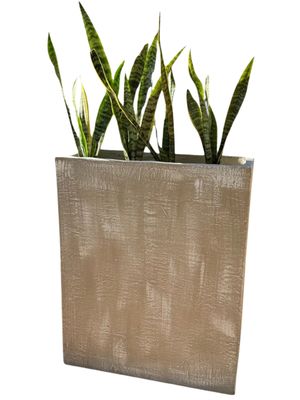 Designer Planter Smooth Whitewash Finish H770mm x L625mm x W260mm
