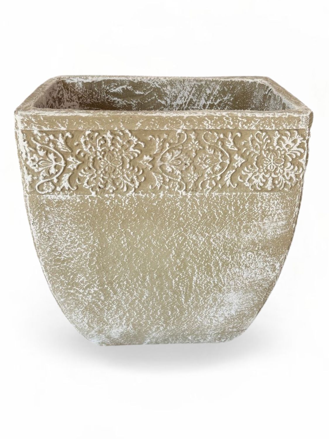 Aero Pot Medium Whitewash Finish - H350mm x W310mm - 9kg