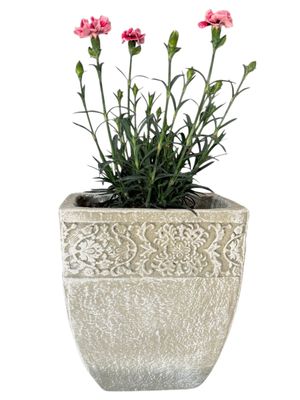 Aero Pot Small Whitewash Finish - H270mm x W240mm - 5kg