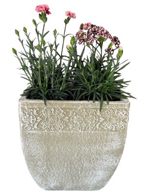 Aero Pot Medium Whitewash Finish - H350mm x W310mm - 9kg