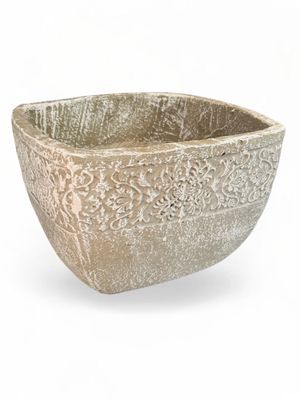 Anvick Pot Medium Whitewash Finish - H210mm x W310mm - 5kg