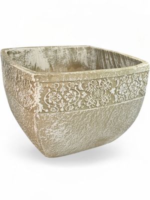 Anvick Pot Large Whitewash Finish - H250mm x W360mm - 8kg