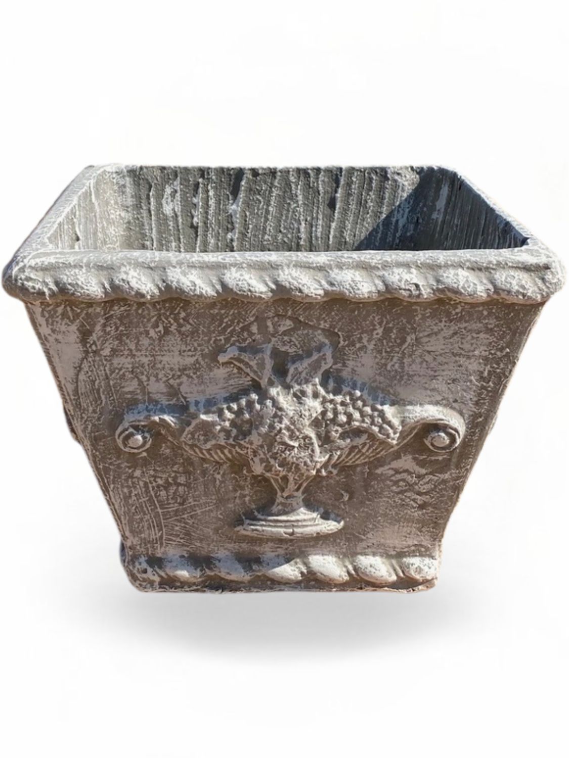 Grape Planter Whitewash Finish - H330mm - 18kg