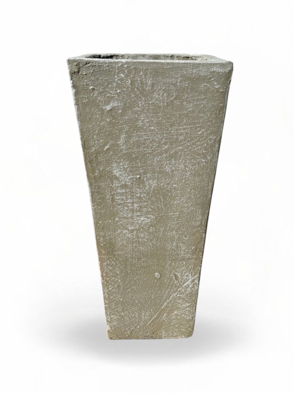 Square Slim Pot Small Whitewash Finish - H560mm-With220mm-Mouth220mm - 17kg