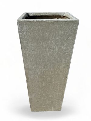 Square Slim Pot Medium Whitewash Finish - H702mm-W330mm-Mouth280mm - 26kg