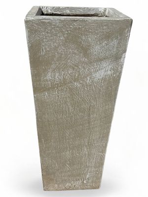 Square Slim Pot Large Whitewash Finish - H901mm-With410mm-Mouth310mm - 55kg