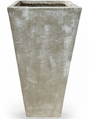 Square Slim Pot Extra Large Whitewash Finish - H1007mm-With510mm-Mouth400mm - 78kg