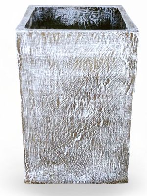 Square Plain Planter Whitewash Finish - H540mm x W350mm - 20kg