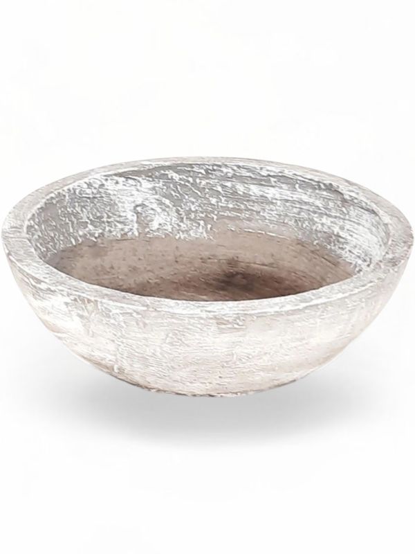 Crassula &amp; Cactus Pot Large Whitewash Finish - H104mm x W440mm -  8 kg