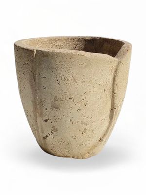 Leaf Pot Small Rustic Cement Finish - H230mm x W240mm - 5kg