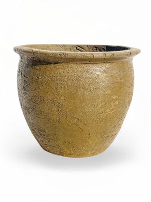 Andries Pot Round Small Rustic Antique Amber Finish - H250mm - 6kg