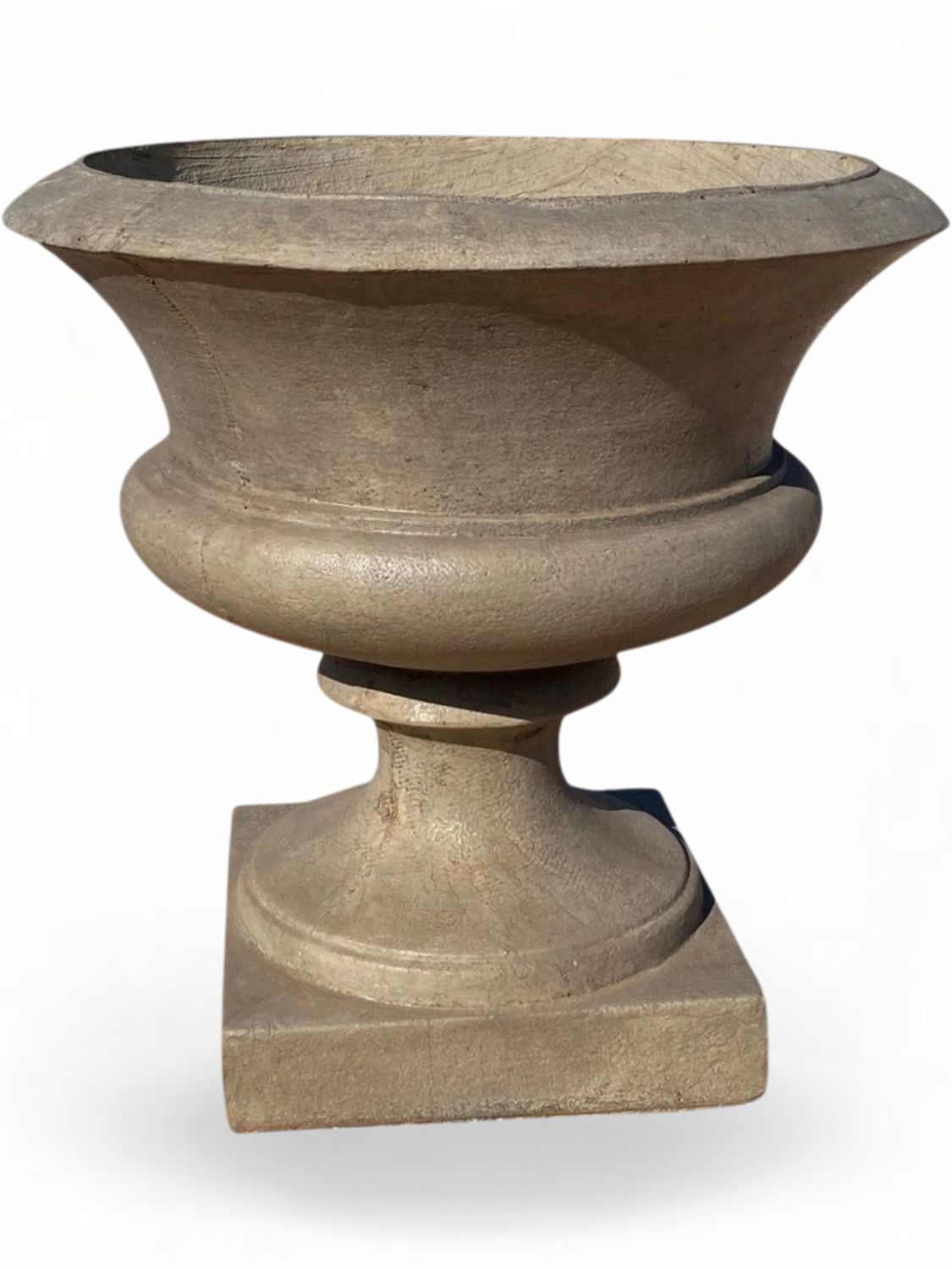 Angelica Urn Weathered Grey Finish - H650mm x W530mm x Base 400mm - 49kg