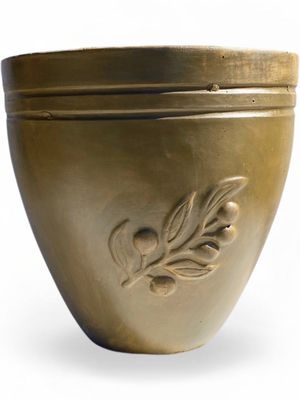 Olive Pot Large Antique Amber Finish - H460mm - 20kg