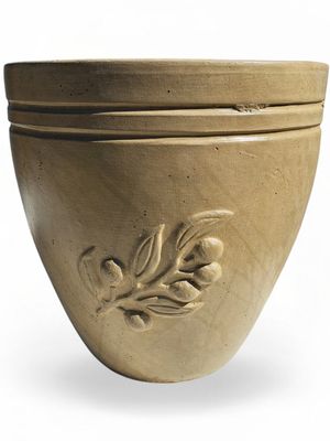 Olive Pot Large Cement Seal Finish - H460mm - 20kg