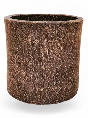 Cylinder Pot Medium Mecca Brown - H270mm x W280mm - 7kg