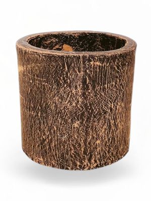 Cylinder Pot Small Mecca Brown - H200mm x W200mm - 3kg